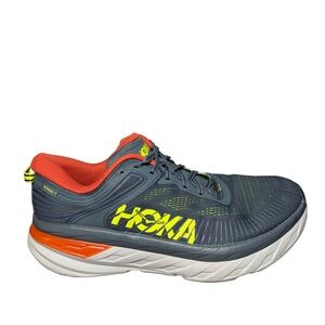 Hoka Bondi 7 Men's Blue and Orange Athletic Shoes size 11.5